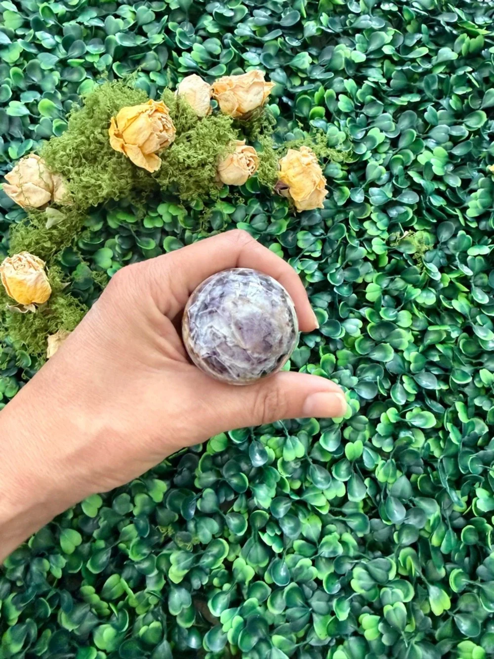 Dream Amethys sphere || Chevron Amethyst Crystal orb